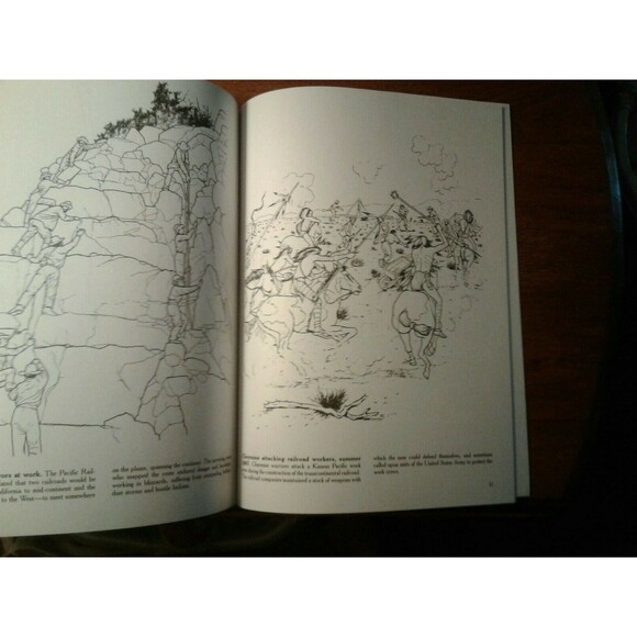 Western Pioneers Peter Copeland Dover Educational Coloring Book U.S. History - Picture 7 of 10